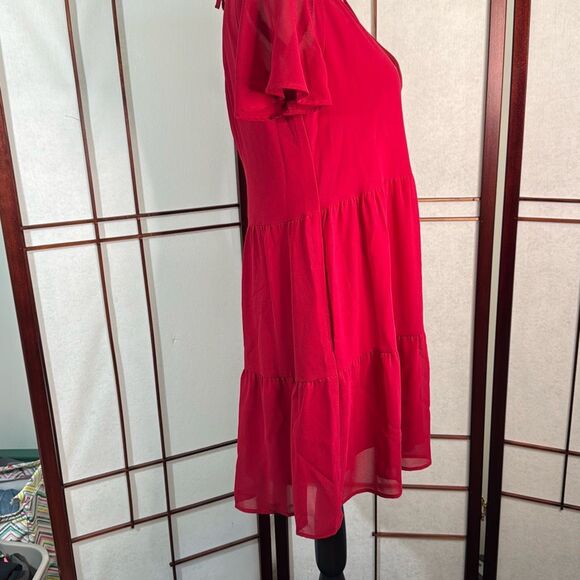 Show Me Your Mumu Cia Mini Dress ~ Cherry with pockets - Picture 3 of 8